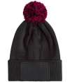 BB443B B443B Beechfield Kids Snowstar® Patch Beanie Black / Classic Red colour image